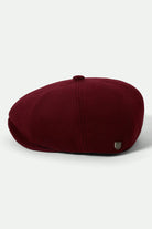 Unisex Brood Newsboy Cap in the color Port - Additional Laydown image