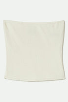 Women's Crinkle Tube Top in the color Off White - Front Product View