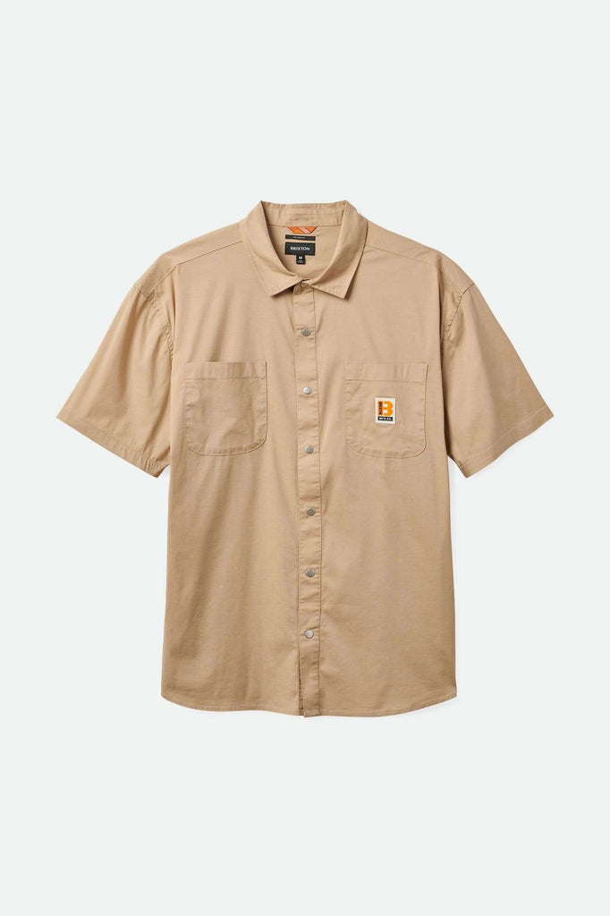 Brixton Men's Builders Mechanic  S/S Woven Shirt - Sand | Main