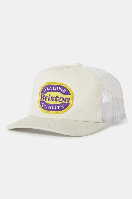 Brixton Unisex Neon Keaton MP Trucker Hat - White/Yellow | Main