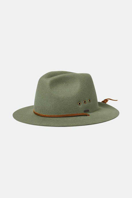 Brixton Unisex Wesley WTHR GUARD™ Packable Fedora - Light Moss | Main