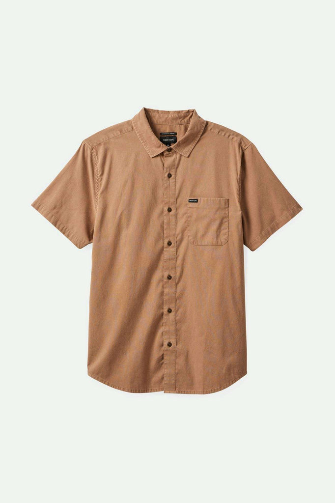 Brixton Men's Charter Sol Wash S/S Woven Shirt - Burro Brown Sol Wash | Main