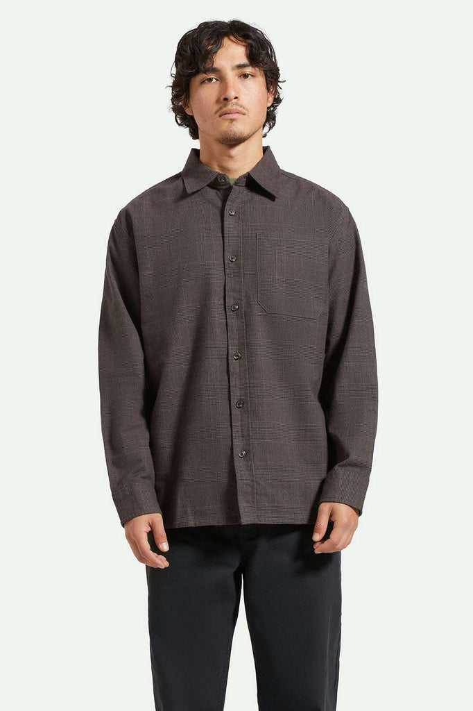 Men's Fit, front | Selden L/S Overshirt - Mixed Tweed