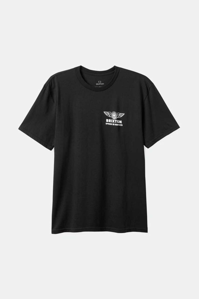 Brixton Men's Spoke S/S Standard T-Shirt - Black | Profile