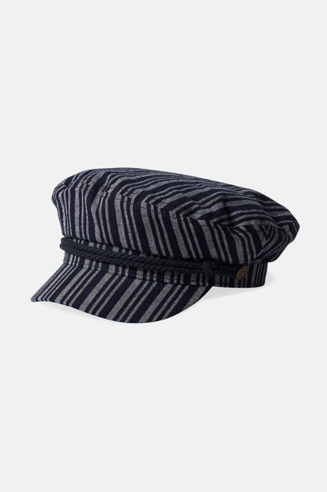 Fiddler Fisherman Cap - Denim Stripe