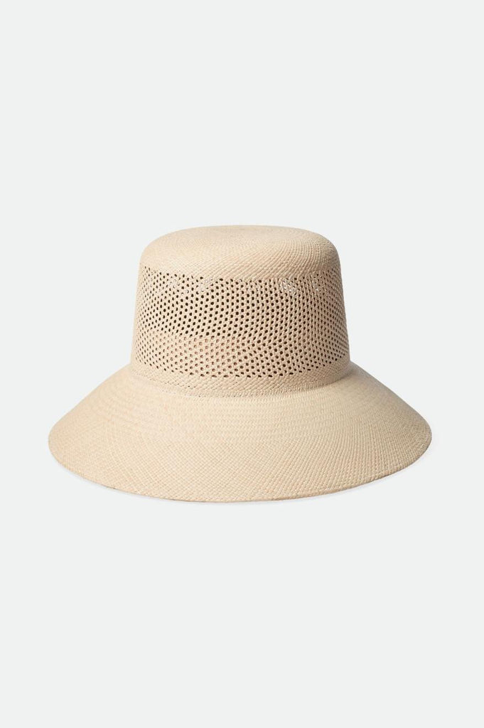 Brixton Women's Lopez Panama Straw Bucket Hat - Catalina Sand | Profile