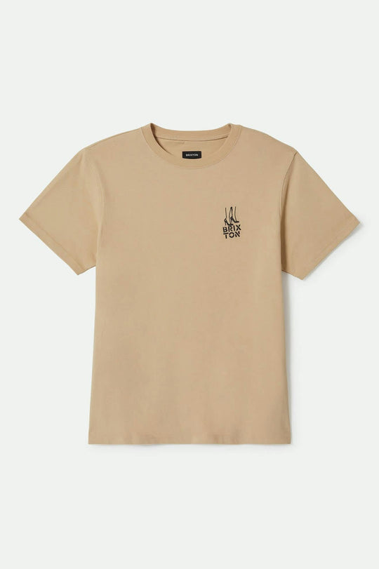 Men's Rose Heavyweight S/S Standard T-Shirt in the color Cream Classic Wash - Front Product View