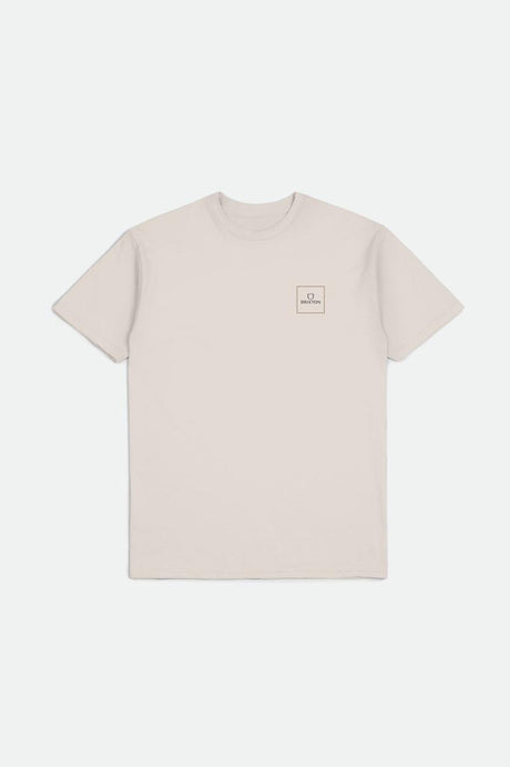 Alpha Square S/S Standard Tee - Cream/Olive Surplus/Brass