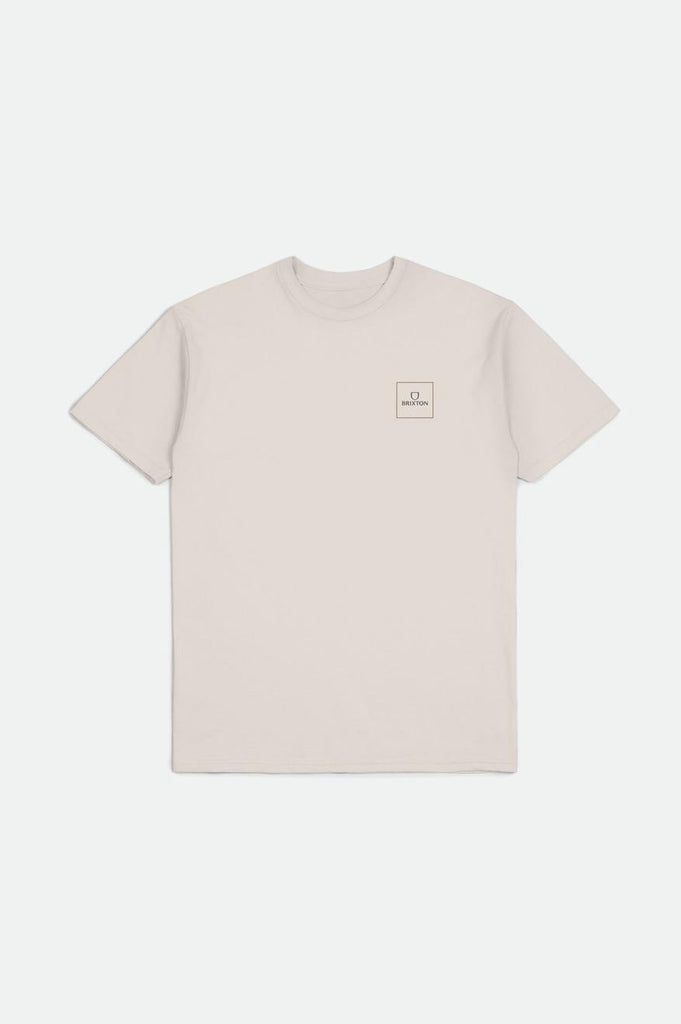 Brixton Alpha Square S/S Standard Tee - Cream/Olive Surplus/Brass