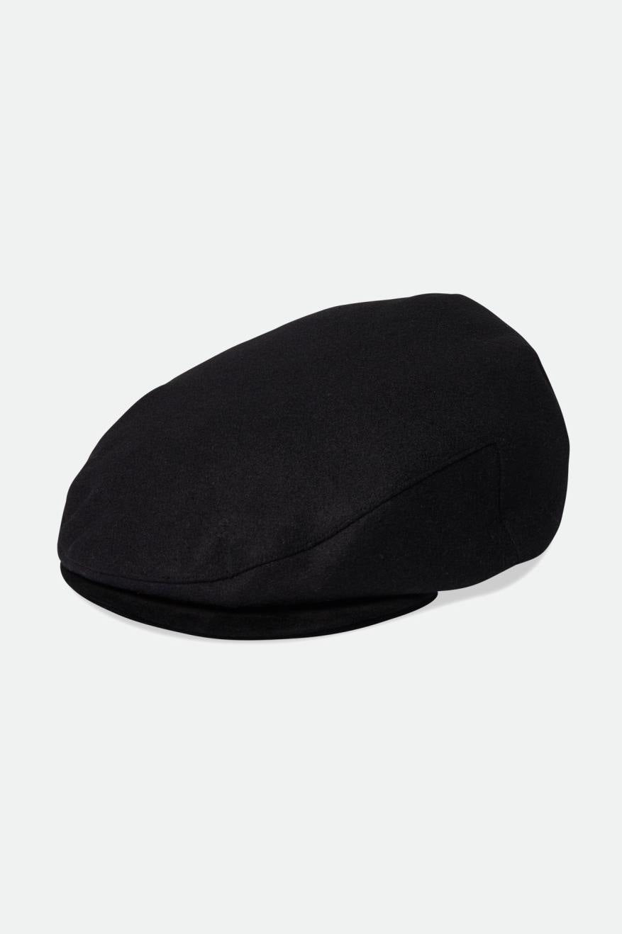 Hooligan Baggy Reserve Melton Wool Driver Cap - Black/Black