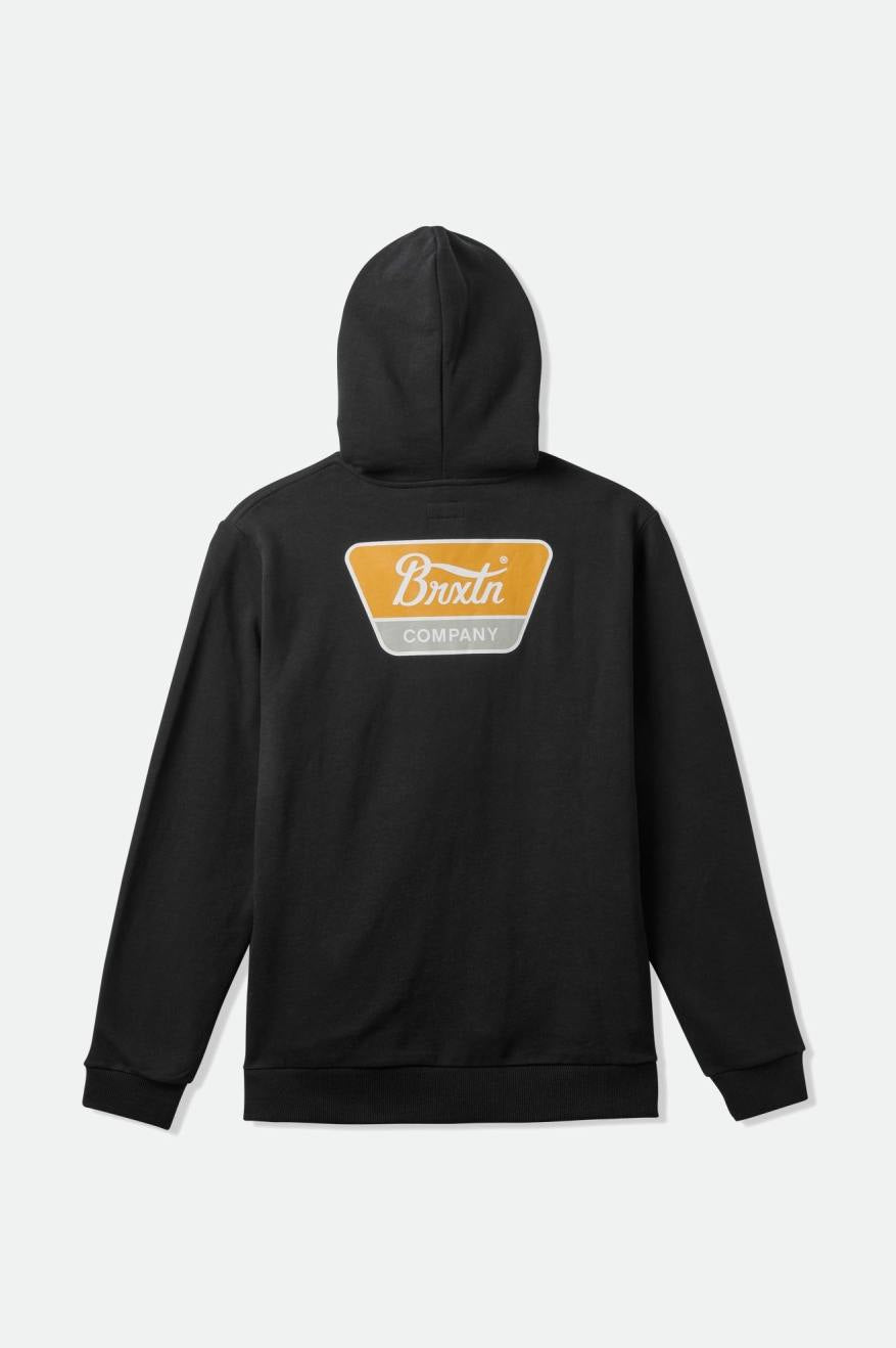 Linwood Fleece Hood Black/Mustard – Brixton Europe