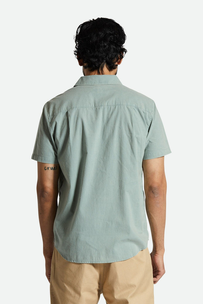 Men's Fit, Back View | Charter Sol Wash S/S Woven Shirt - Chinois Green Sol Wash