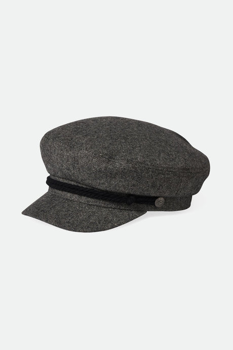 Brixton Unisex Fiddler Fisherman Cap - Grey/Black | Profile