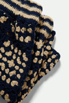 Women's Crochet Short in the color Mood Indigo/Off White - Additional Laydown image