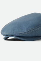 Unisex Hooligan Flat Cap in the color Denim/Off White - Additional Laydown image