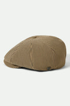 Unisex Brood Newsboy Cap in the color Dark Tan/Black Hickory Stripe - Additional Laydown image