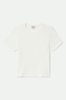 Women's Carefree Organic Garment Dye Perfect T-Shirt in the color Off White - Front Product View