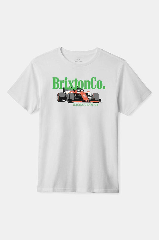 Men's Neon Formula S/S Standard T-Shirt In The Color White/Green