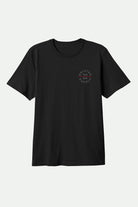 Men's Oath V S/S Standard T-Shirt in the color Black/Charcoal/Dark Red - Front Product View
