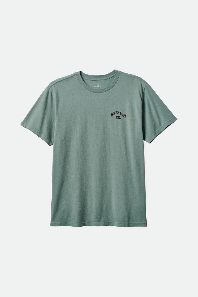 Brixton Men's Homer S/S Standard Tee - Chinois Green Classic Wash | Profile