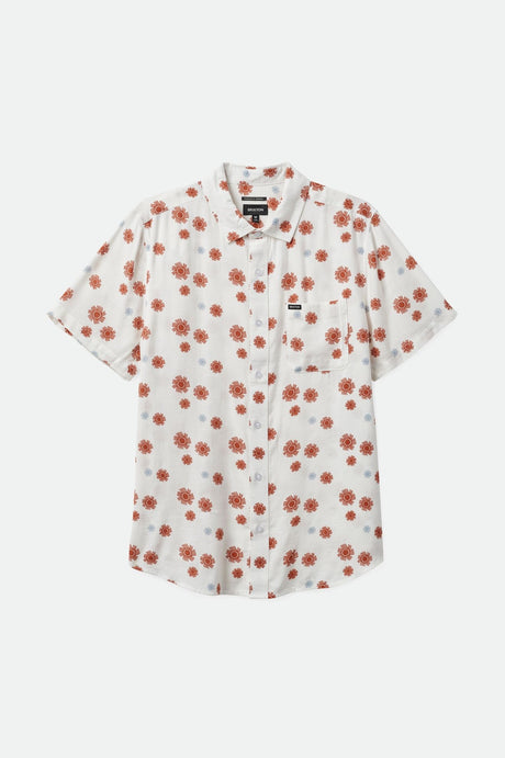 Brixton Men's Charter Slub S/S Woven Shirt - Off White Sol | Profile