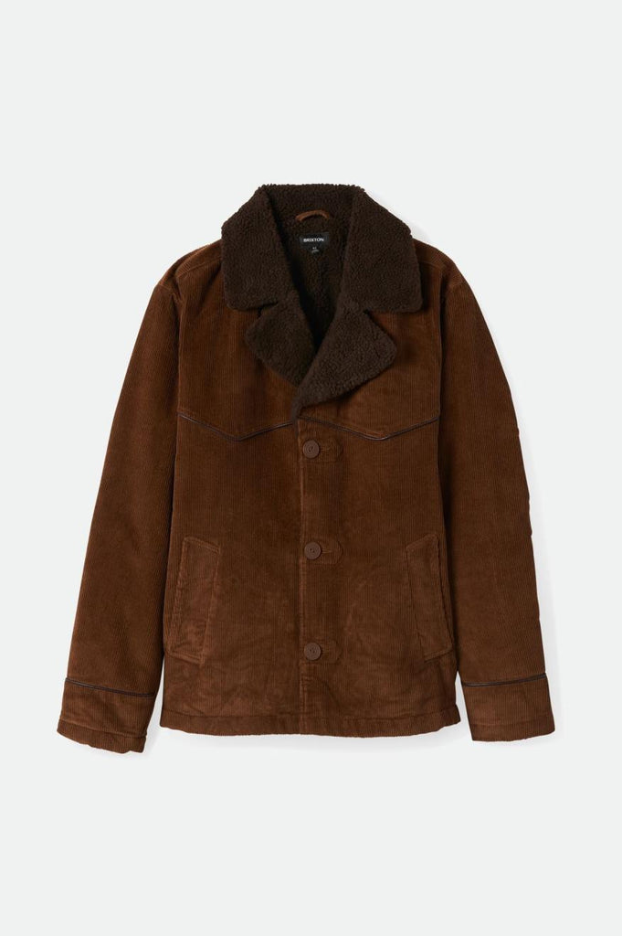 Brixton Wallace Sherpa Lined Corduroy Jacket - Bison Cord