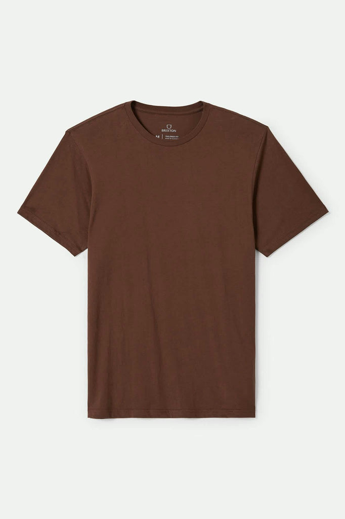 Men's Premium Cotton S/S Tailored T-Shirt in the color Pinecone Brown - Front Product View