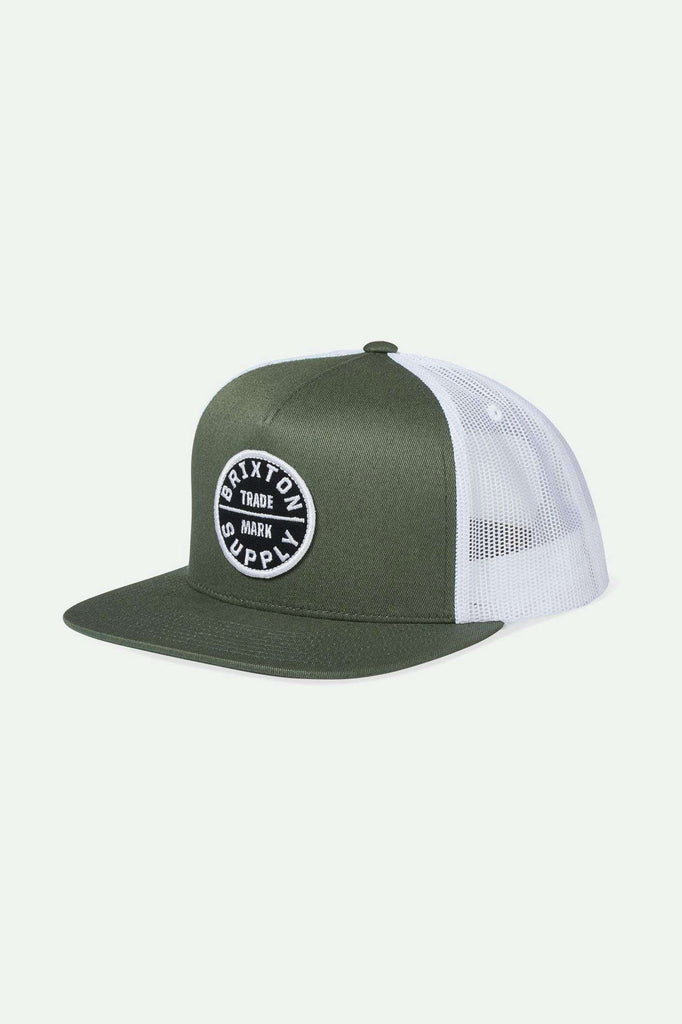 Brixton Men's Oath Trucker Hat - Agave Green/White | Main