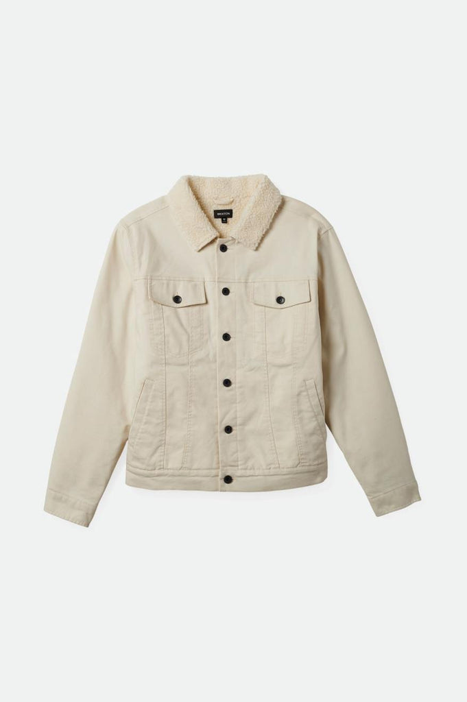 Brixton Builders Cable Stretch Sherpa Lined Trucker Jacket - Natural