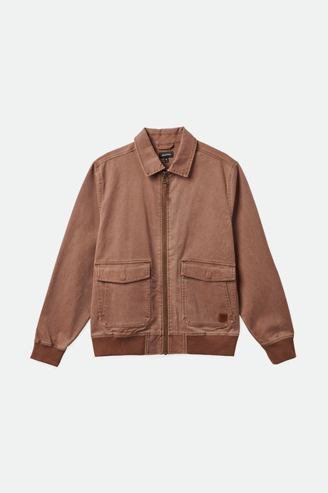 Brixton Men's Dillinger Station Jacket - Sepia Sol Wash | Profile