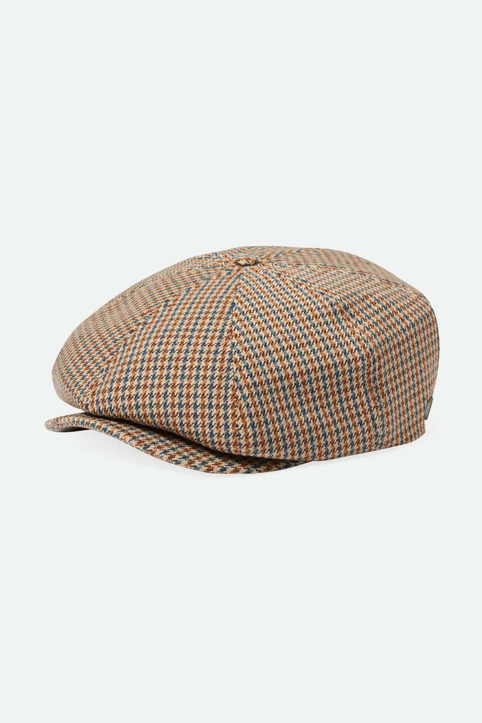 Brixton Unisex Brood Newsboy Cap - Sand/Light Blue | Main