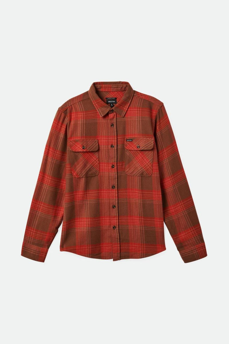 Bowery Flannel - Barn Red/Bison – Brixton Europe