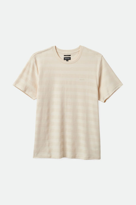 Brixton Men's The City Jacquard Stripe S/S Tee - Whitecap | Profile