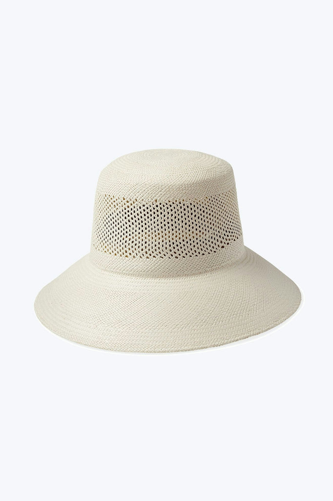 Brixton Women's Lopez Panama Straw Bucket Hat - Panama White | Profile
