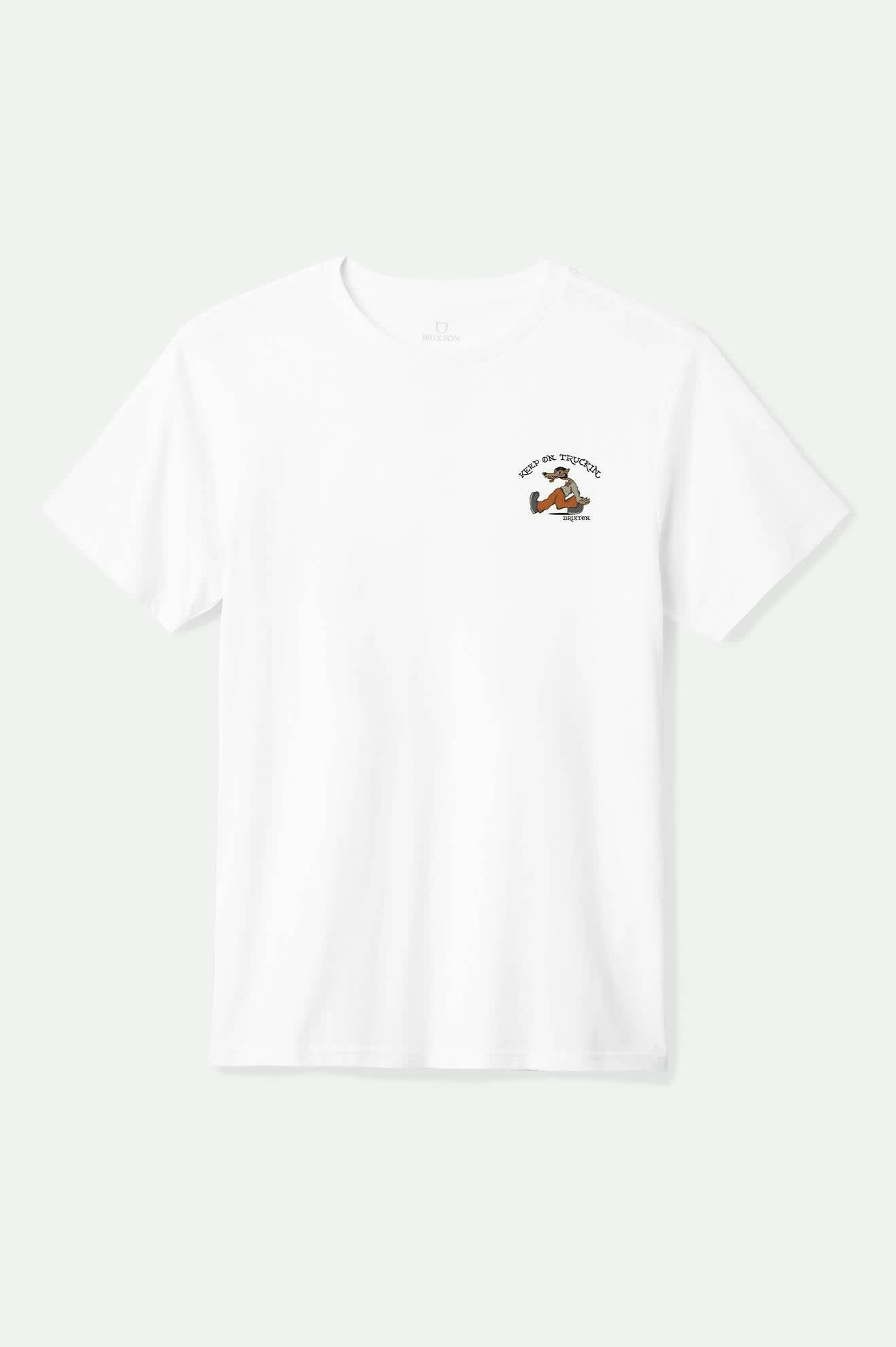 Men's Stride S/S Tailored T-Shirt in the color White - Front Product View