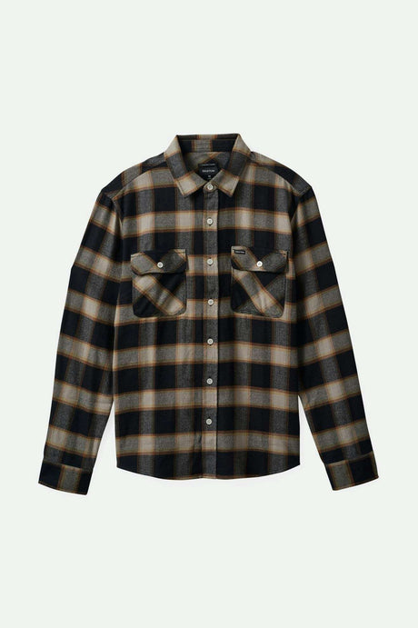 Brixton Men's 20th Anniversary Bowery L/S Flannel - Black/Cream | Main