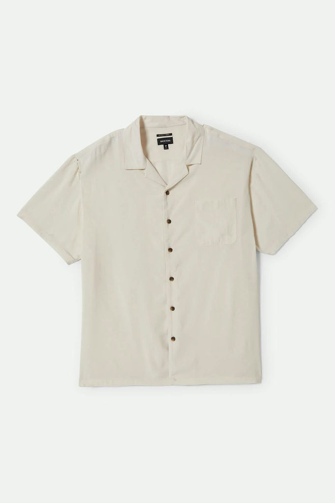 Men's Bunker S/S Camp Collar Shirt in the color Whitecap - Front Product View