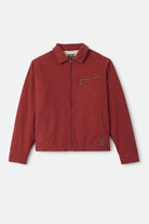 Men's Mechanic Garage Zip Lined Jkt in the color Dark Brick - Front Product View