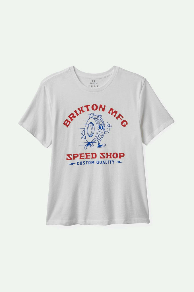 Brixton Women's Speed Shop Vintage Crew T-Shirt - White | Main