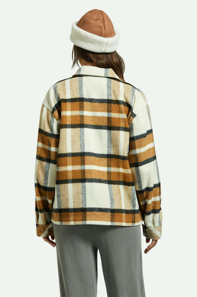 Women's Back Fit Image | Bowery Women's Soft Brushed L/S Flannel - Washed Copper