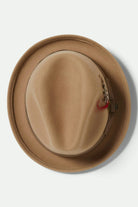Unisex Gain Fedora in the color Sand/Antique Brass - Additional Laydown image