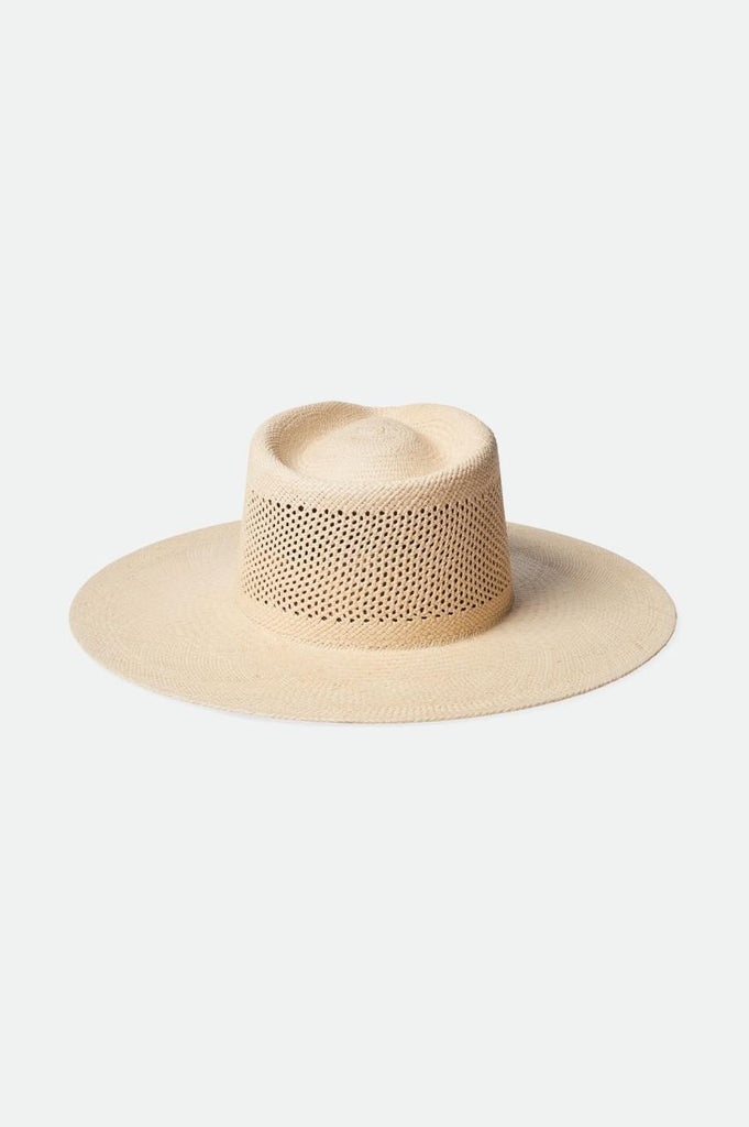 Brixton Women's Jo Panama Straw Rancher Hat - Catalina Sand | Back