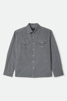 Men's Journey Lightweight Long Sleeve Shirt in the color Navy/White Stripe - Front Product View