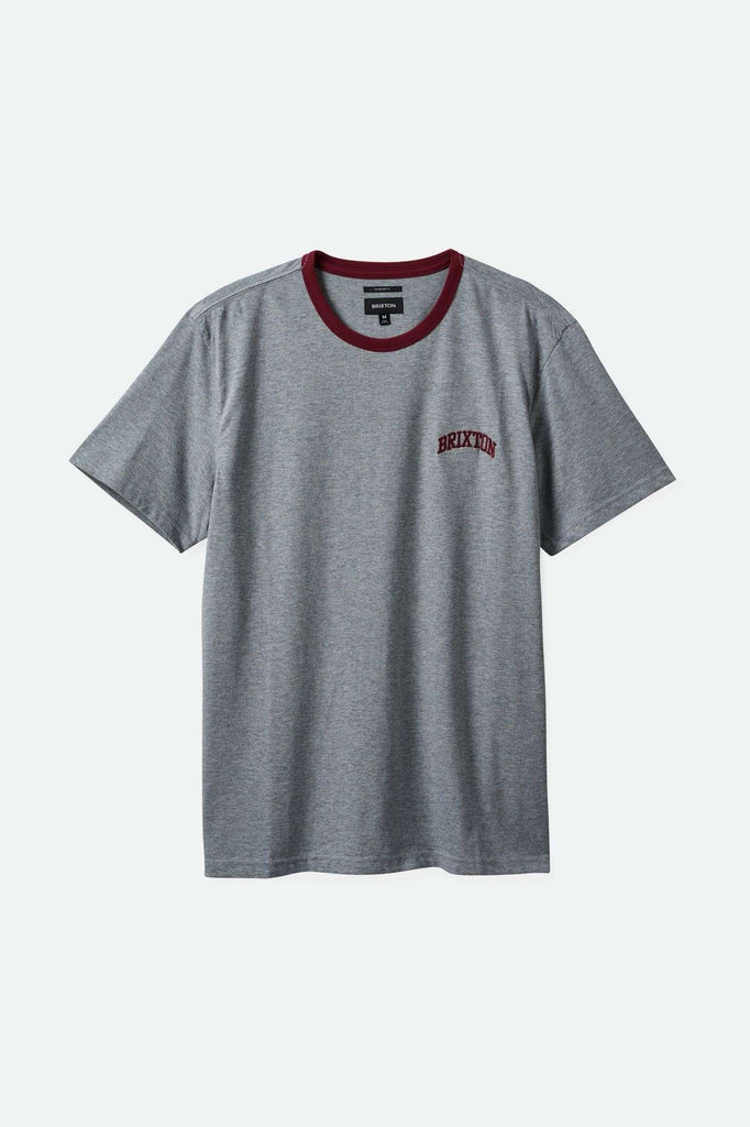 Brixton Men's Varsity Ringer T-Shirt - Heather Grey | Main