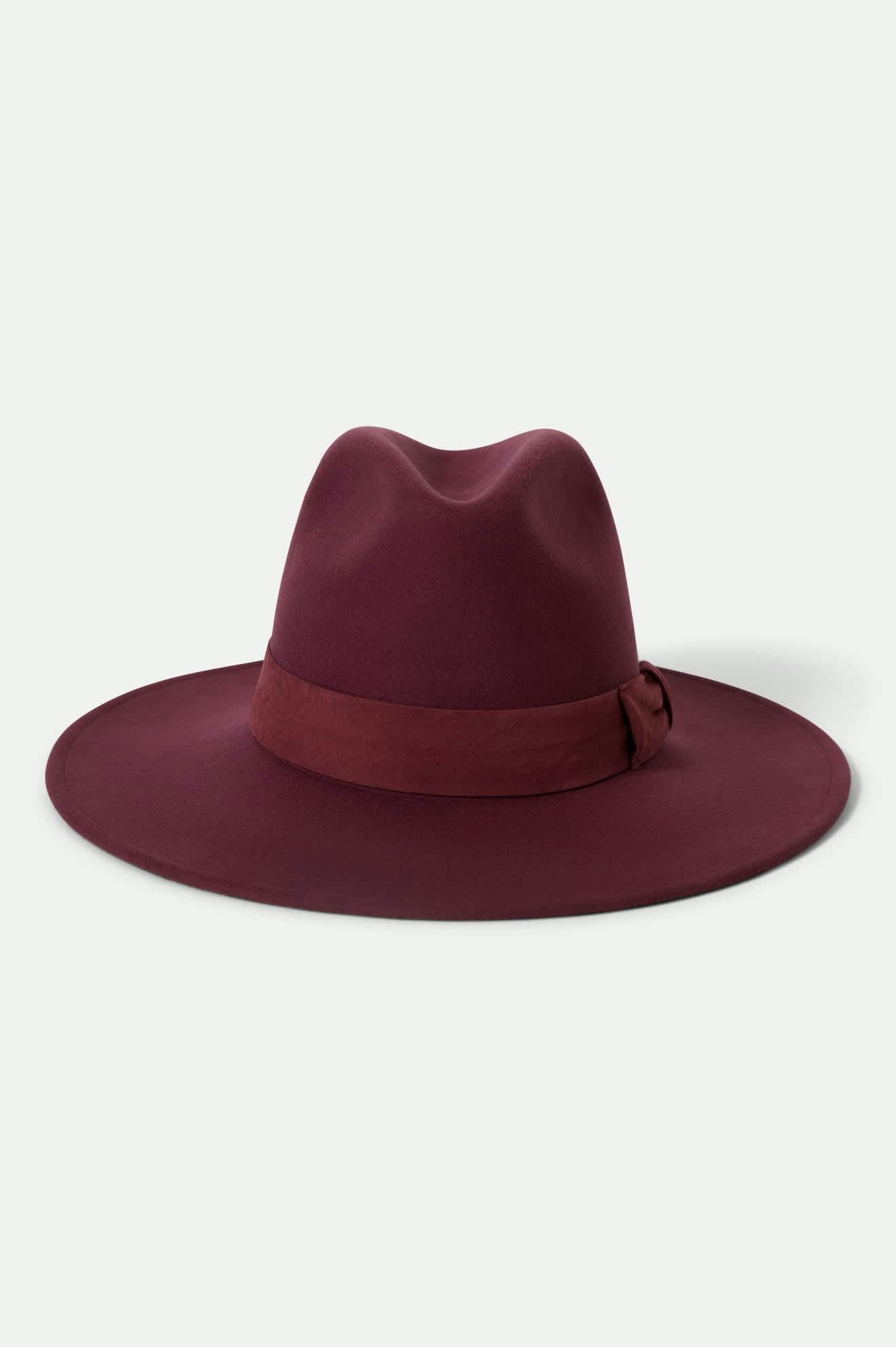 Women's Layton Comfort Fedora in the color Port/Port - Additional Laydown image