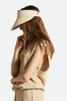 Women's Fit, Side View | Newport Straw Visor - Natural/Natural
