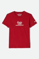 Women's Coors Light Racing Fitted T-Shirt in the color Coors Red - Front Product View