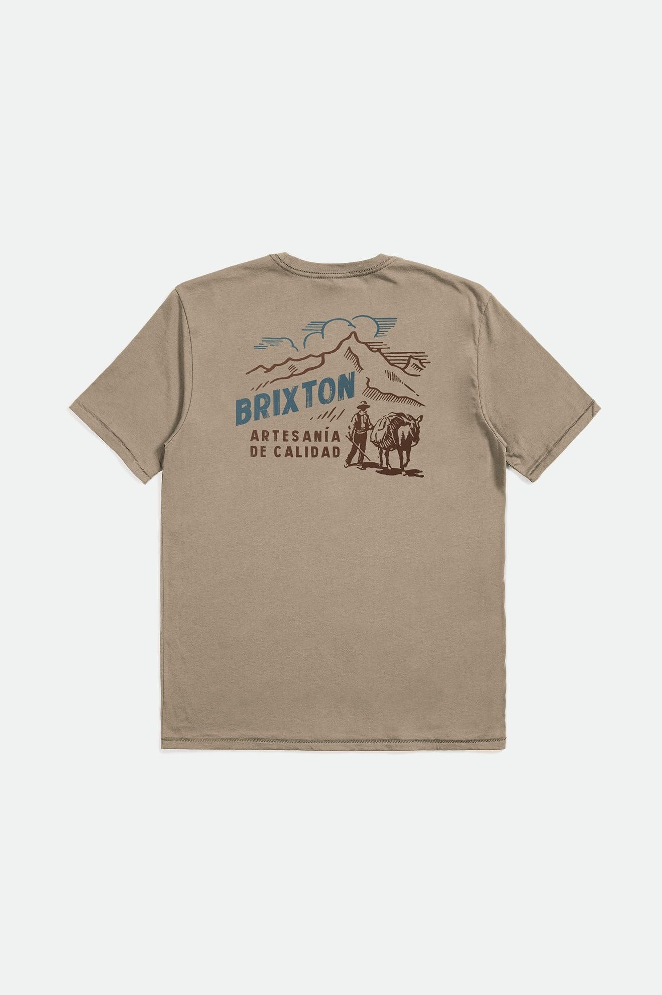 Brixton Men's Harvester S/S Tailored Tee - Oatmeal | Back