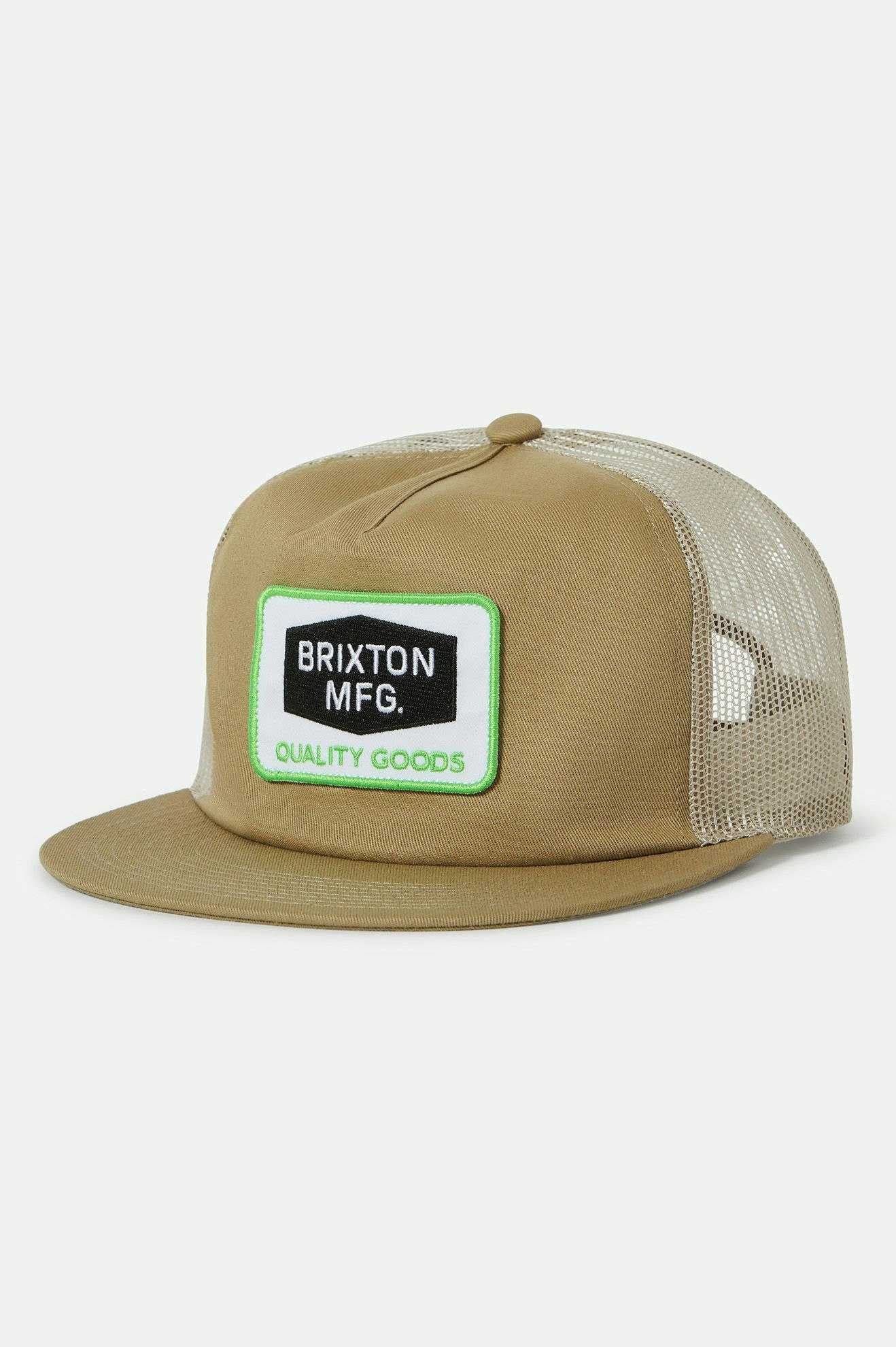 Brixton Unisex Neon Fallbrook HP Snapback - Khaki/Green/Khaki | Main