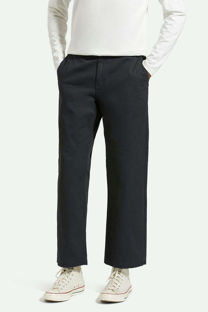 Men's Lifestyle 1 | Surplus Herringbone Relaxed Trouser Pant - Washed Black